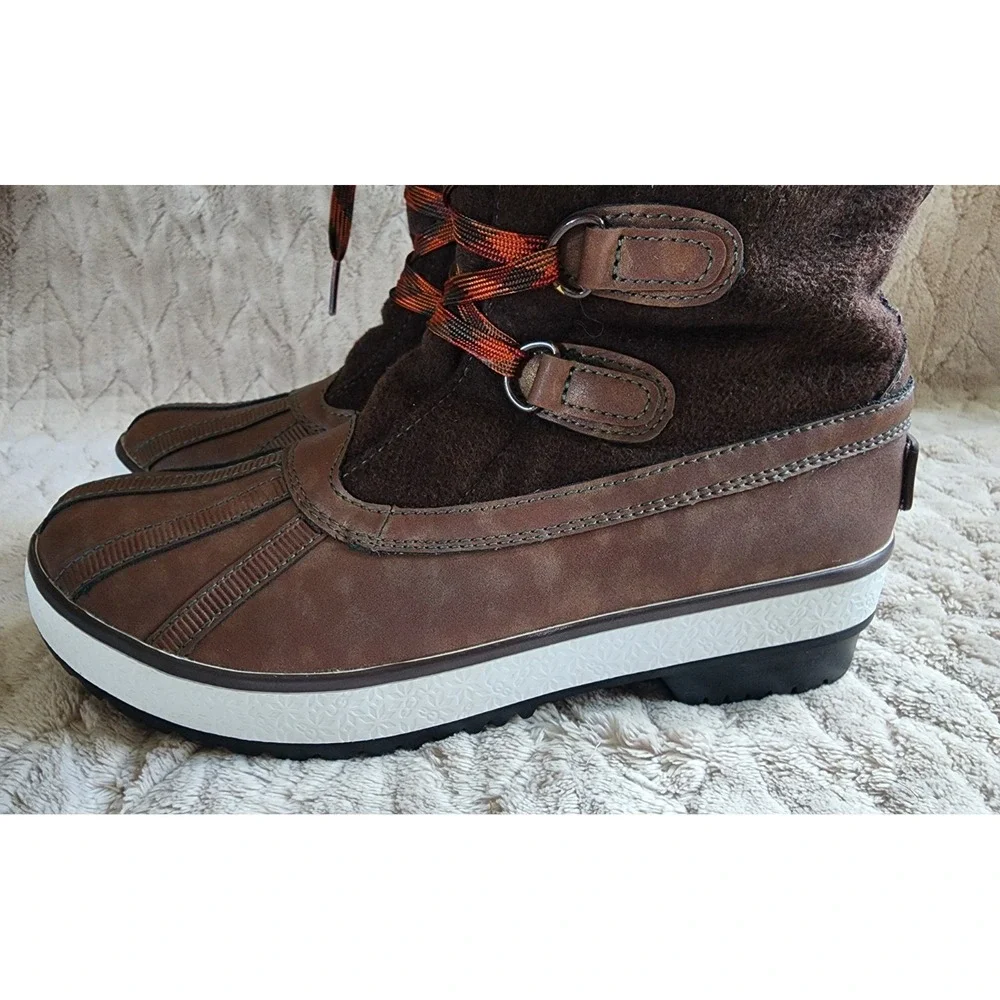 UGG Baroness Waterproof Lace Up Brown Winter Duck Boots Womens 6.5
